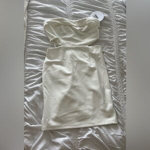 Princess Polly Alaska strapless mini dress white size US 4